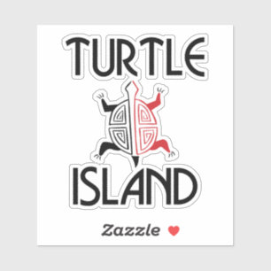 Adesivo Vinhetas de Vinilo da Ilha de Tartaruga Vermelha/P
