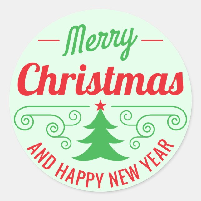 Adesivo Vinhetas Decorativas de Feliz Natal (Frente)