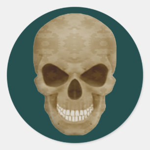 Adesivo Vinhetas do crânio de camuflagem