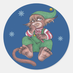 Adesivo Vinhetas do Macaco de Natal