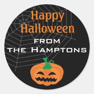 Adesivo Vinhetas do Partido da Abóbora do Halloween