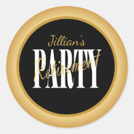 Adesivo Vinhetas do Partido da Reforma Dourada Moderna