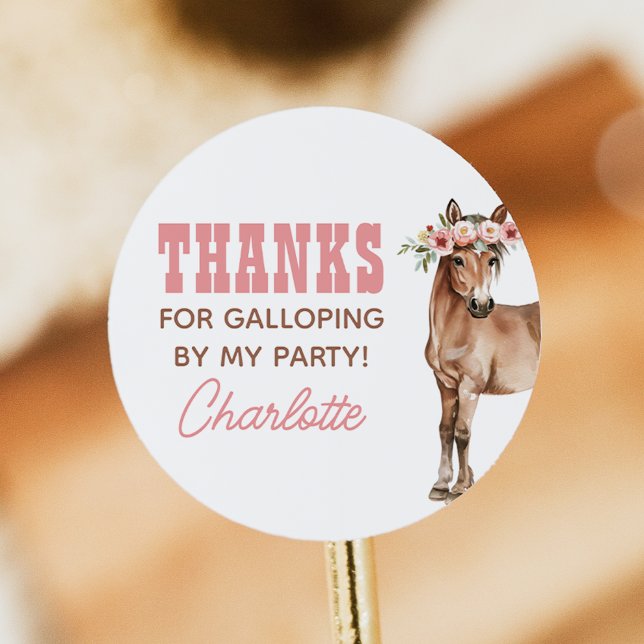 Adesivo Vinhetas do Partido do Pôneo de Aniversário do Cav (Criador carregado)