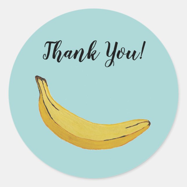 Adesivo Vinhetas do Partido Tropical de Fruta de Banana (Frente)