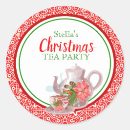 Adesivo Vinhetas do Tea Party de Sala de Natal