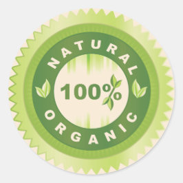 Adesivo Vinhetas Douradas de produtos orgânicos naturais