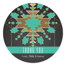 Vinhetas Douradas Pretas de Turquesa do Sudoeste