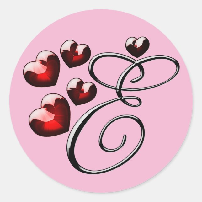 Adesivo vinhetas E iniciais de monograma (Frente)