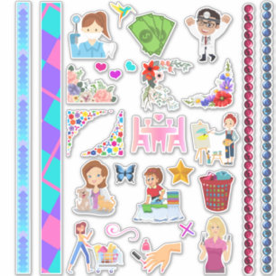 Adesivo Vinhetas e Washington bonito de pequenas canalizaç