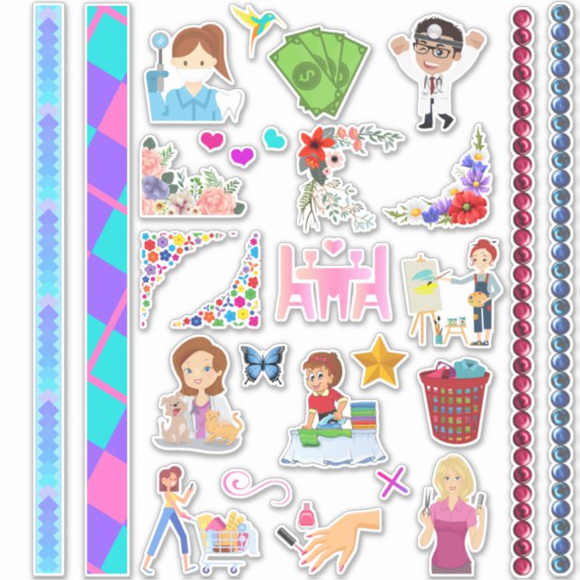 Adesivo Vinhetas e Washington bonito de pequenas canalizaç (Frente)