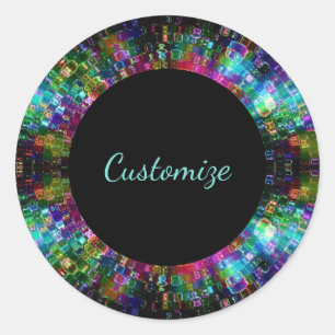 Adesivo Vinhetas Espirais De Vidro Quebrado