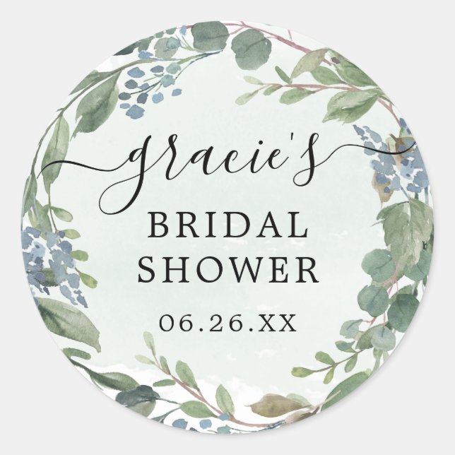 Adesivo Vinhetas-favoritas do Envelope Eucalipto Azul Dust (Frente)