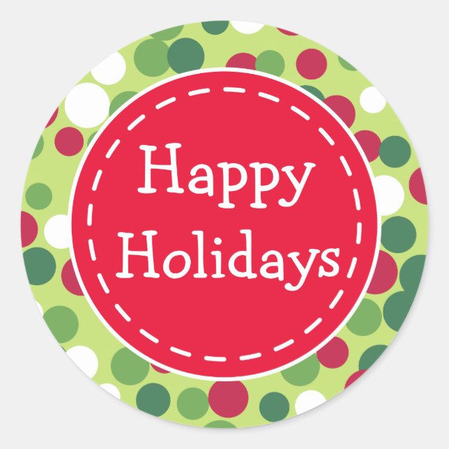 Adesivo Vinhetas Festivas Retro Natal Feliz (Frente)