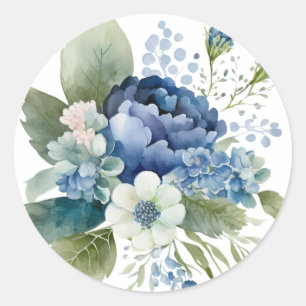 Adesivo Vinhetas Florais Azuis, Vedantes de Envelope