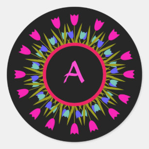 Adesivo Vinhetas Florais bonito para Monograma