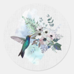 Adesivo Vinhetas Florais de Hummingbird