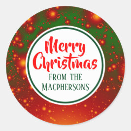 Adesivo Vinhetas Fractais de Natal Festivas (Círculo Verde