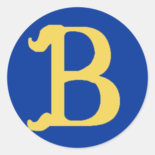 Adesivo Vinhetas grandes, monogramadas, com a letra B (Frente)