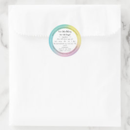 Adesivo Vinhetas holográficas de Comida de gradiente de al