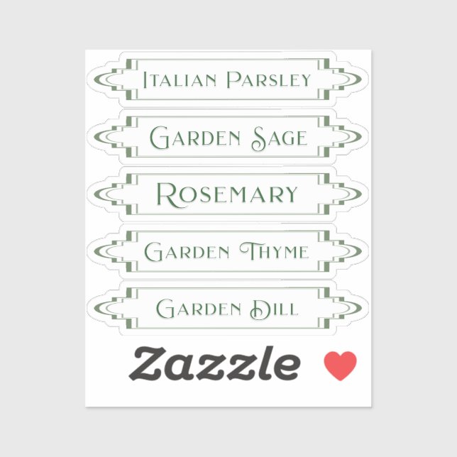 Adesivo Vinhetas impermeáveis para rótulos de jardim (Folha)