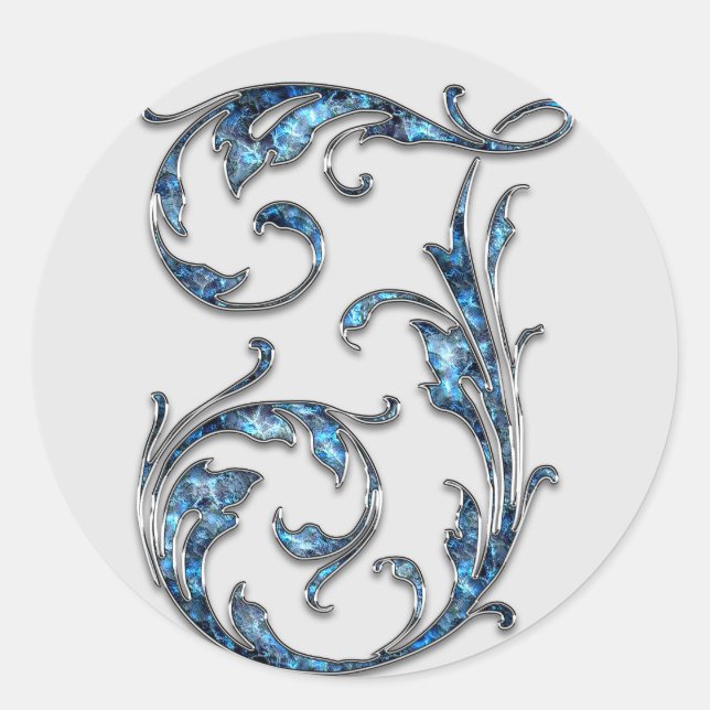 Adesivo vinhetas iniciais do monograma (Frente)