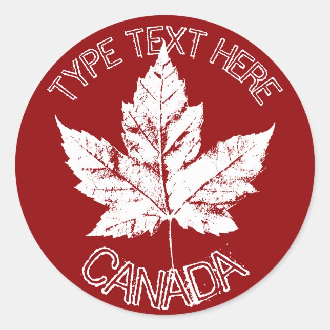 Adesivo Vinhetas legal do Canadá Personalizadas (Frente)