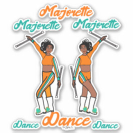 Adesivo Vinhetas-Maiorette (Aqua Orange 2)