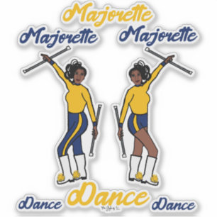 Adesivo Vinhetas Majorette (Marinho Dourado) C
