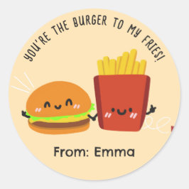 Adesivo Vinhetas-Namorados-Fritas-Burger - Crianças-Fritas