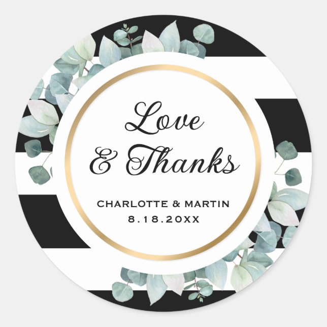 Adesivo Vinhetas Negras e Brancas de Casamento em Greenera (Frente)