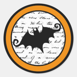 Adesivo Vinhetas Ou Selos De Bat Halloween