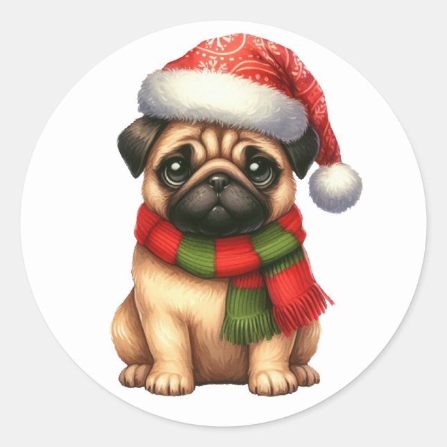 Adesivo Vinhetas para cães festivos (Frente)