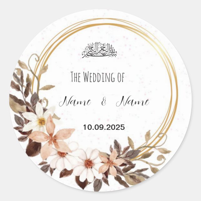 Adesivo Vinhetas para o casamento (Frente)