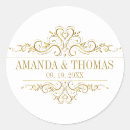 Adesivo Vinhetas Personalizadas de Casamento de Quadro Ele