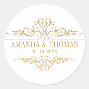 Adesivo Vinhetas Personalizadas de Casamento de Quadro Ele