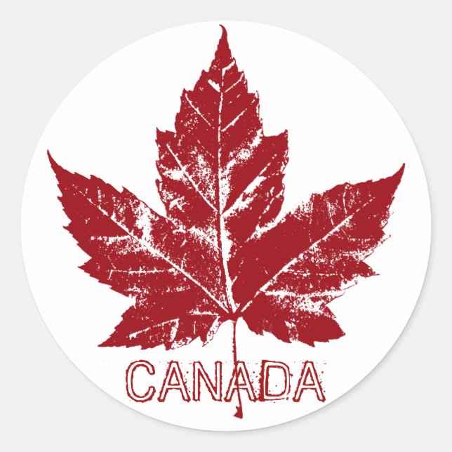 Adesivo Vinhetas personalizadas de suvenir do Canadá (Frente)