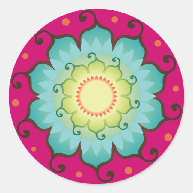 Adesivo Vinhetas Radiantes de Lotus (Frente)