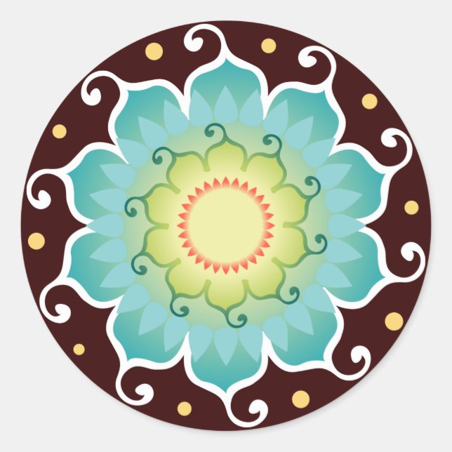 Adesivo Vinhetas Radiantes de Lotus (Frente)