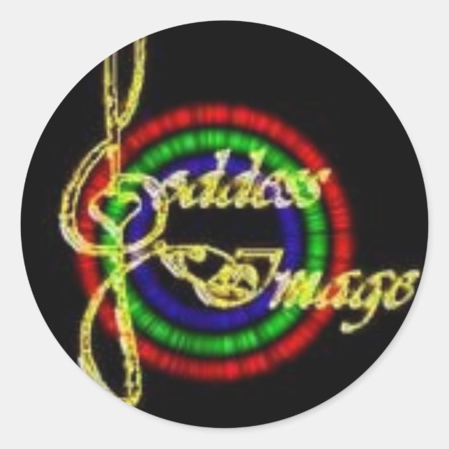 Adesivo Vinhetas redondas com imagem de deusa (Frente)