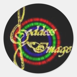 Adesivo Vinhetas redondas com imagem de deusa