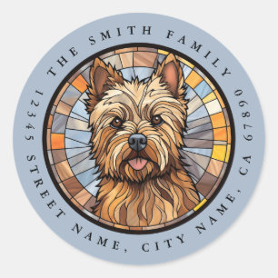 Adesivo Vinhetas redondas de Cairn Terrier