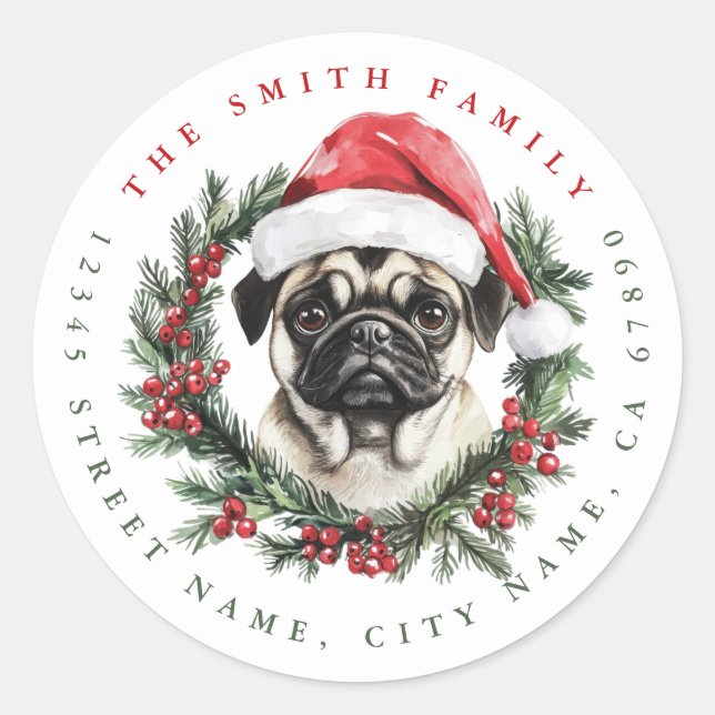 Adesivo Vinhetas redondas de Natal (Frente)