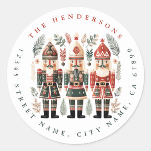 Adesivo Vinhetas Redondas de Nozes de Natal