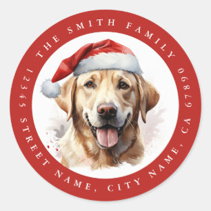 Adesivo Vinhetas Redondas do Venriever de Natal Labrador