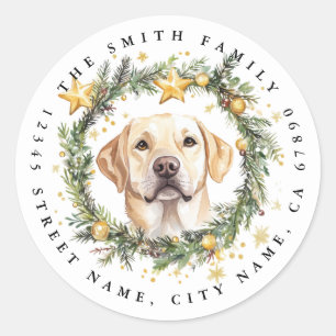 Adesivo Vinhetas Redondas do Venriever de Natal Labrador