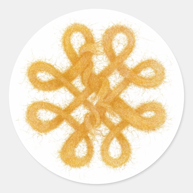 Adesivo Vinhetas redondas Douradas CELTICAS KNOT (Frente)