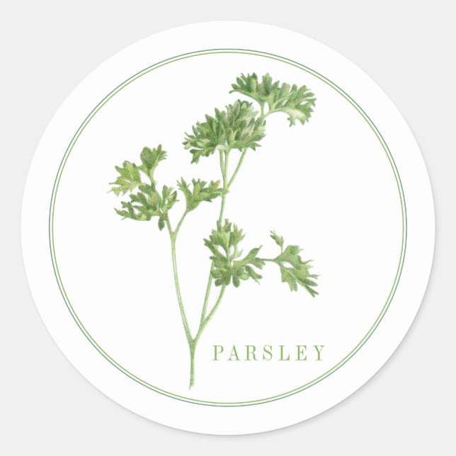Adesivo Vinhetas redondas FRESCAS PARSLEY (Frente)