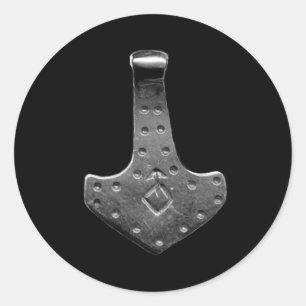Adesivo Vinhetas redondas grandes pretas de Thor Hammer