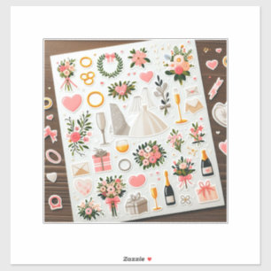 Adesivo "Vinhetas Românticas de Casamento"