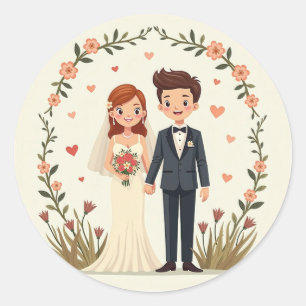 Adesivo Vinhetas Românticas de Casamento